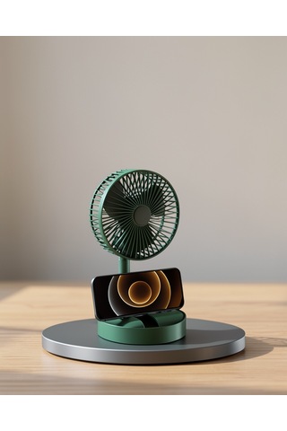 Şarjlı Katlanabilir Mini Fan, 3 Kademeli Hız Ayarlı Taşınabilir