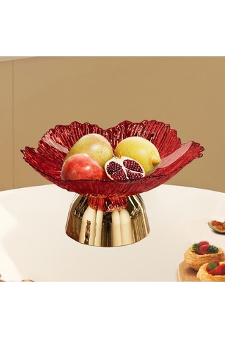 Bosphorusboutique02 Suntek Mutfak Tezgahı İçin Kaide Kasesi Meyve Sepeti Ev Kırmızı Kırmızı