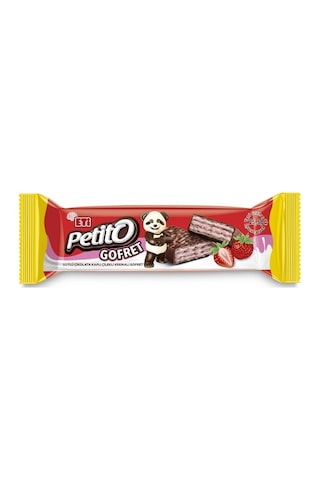 Petito Sütlü Çikolata Kaplı Çilekli Kremalı Gofret 25.5 G X 35 Adet