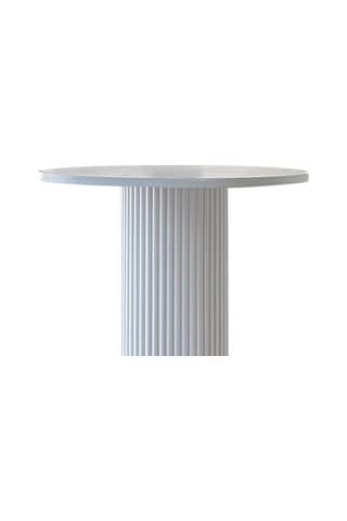 Arya Yuvarlak Ahşap Bohem Masa 90x90 Beyaz