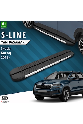 S-dizayn Skoda Karoq S-line Aluminyum Yan Basamak 173 Cm 2018 Üzeri A+ Kalite