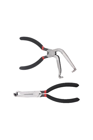 Aubyhe Elektrik Bağlantı Açma Pensi Seti - İki Parça Oto Tamir Aracı - Düz Ve 60 Dirsekli Uçlu - Yüksek Karbon Çelikten Yapıldı