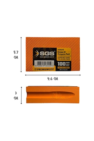 Sgs Islak Ve Kuru Elmas El Zımpara Pedi - 100 Kum - 1 Adet