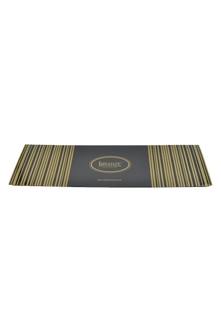 Brianze Sarı Gold Lacivert Çizgili Kravat Mendil Set 83742476