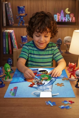 Pijamaskeliler 60 Parça Çocuk Puzzle Eğitici Ve Öğretici Figür Karakterli Oyuncak Yapboz