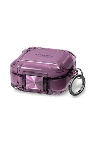 Microsonic Samsung Galaxy Uyumlu Buds Live Kılıf Safety Lock Protection Mor
