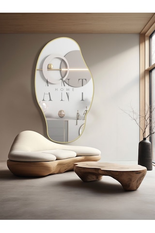 Klas Boy Ayna / Duvar Boy Aynası / Salon Aynası / Konsol Aynası / Hol Aynası / 150 X 80 Cm 100 X 150 Gold