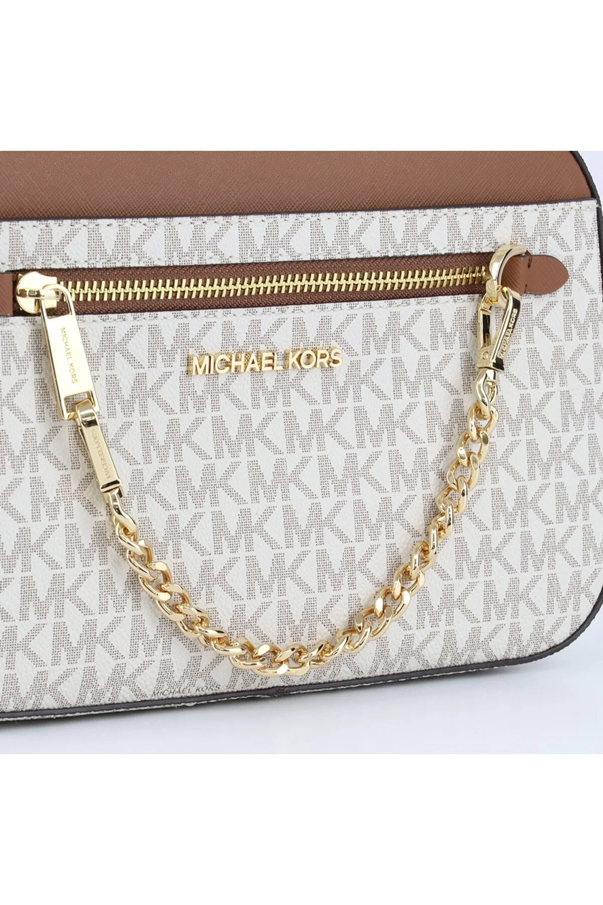 Michael Kors Jet Set Kadın Logolu Çapraz Omuz Çantası 35s1gttc9b Vanilya