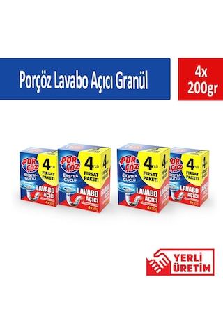 Lavabo Açıcı Granül 200 Gr X 4 Adet