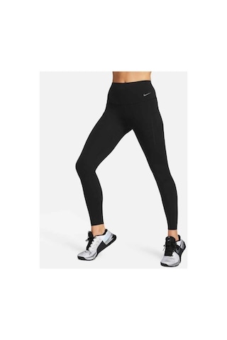 Nike Dri-fıt Universa Hr Tight Kadın Siyah Yüksek Belli Spor Tayt Dq5996-010 Siyah