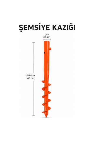 Şemsiye Sabitleme Demir Kazık Çok Renkli