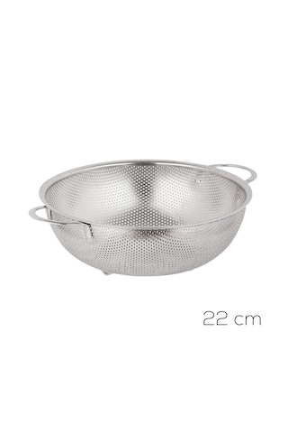 Porsima Bls-ks-22 Kulplu Paslanmaz Çelik Süzgeç Mutfak Eleği Meyve Ve Sebze Yıkama Aparatı Kevgir 22cm Çelik