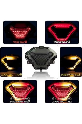 Ebitda Yamaha R3 R25 Mt07 Arka Stop Lambası - Sinyalli, Dumanlı Gri, Su Geçirmez