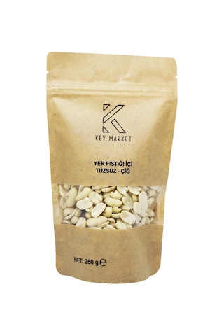 Key Market Soyulmuş Tuzsuz Doğal Az Kavrulmuş Yer Fıstığı 250 G