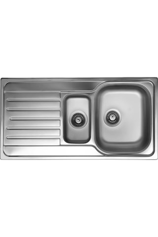 Livinox Dorian 15 1,5 Gözlü 100x50 Sol Mikro Keten Paslanmaz Çelik Mutfak Eviyesi İnox