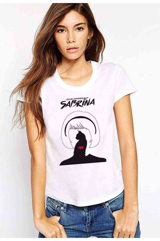 Chilling Adventures Of Sabrina Poster Kadın Beyaz Tshirt