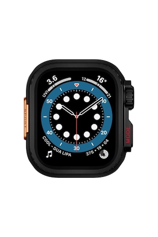 Apple İle Uyumlu Watch 44mm To Apple İle Uyumlu Watch Ultra 49mm Kasa Dönüştürücü Watch Gard 33 Siyah