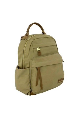 Bolsas Saten Kumaş Kadın Sırt Çanta Bej 1045 Bej