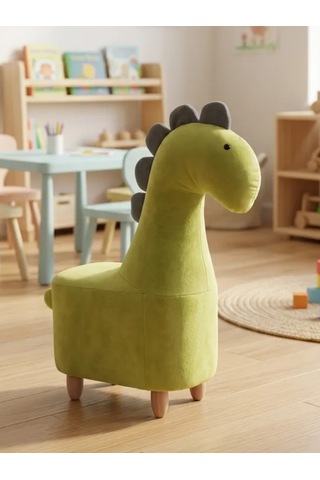 Zooturak Dinozor Puf Çocuk Koltuğu Yeşil - Açık Yeşil