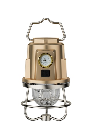 Jeehugo Usb-c Şarjlı Ipx4 Su Geçirmez Led Kamp Feneri, Portatif Zirve Aydınlatma Ve Ambiyans Işığı, 1200mah Pil İle Taşınabilir Işık Kaynağı Altın