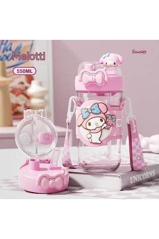 Jian Fan Su Bardağıçiftçi Sevimli Plastik Bardak Karikatırçocuk Hasır Bardak Büyük Kapasiteli Bardak Taşın Pirim Pembe