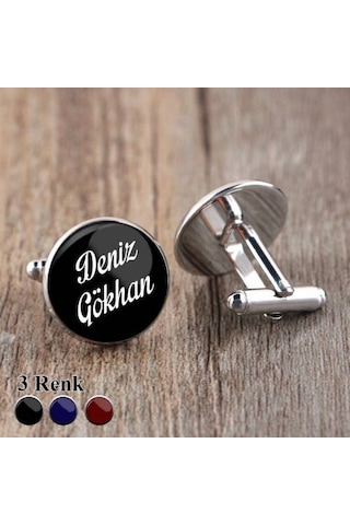 Düğün Nişan için Damatlık Kol Düğmesi İsimli  Kol Düğmesi