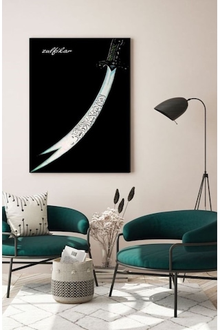Zülfikar Kılıcı Kanvas Hediyelik Canvas Tablo Kanvas Duvar Ev Dekarasyon Duvar Süsü
