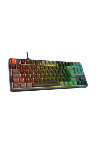 Yoru Tkl Siyah/gri Type-c Bağlantılı Outemu Red Swich Q Mekanik Gaming Oyuncu Klavye Rgb