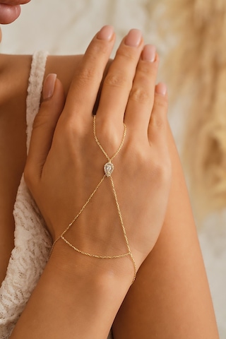 Sefa Gold 14 Ayar Altın Damla Taşlı Şahmeransfgshmr02 Sarı Altın