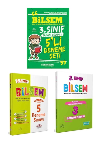 Zeki Çocuk Markaj 3.sınıf Bilsem Deneme Sınavı Seti Zeki Çocuk Markaj 3.sınıf Bilsem Deneme Sınavı Seti