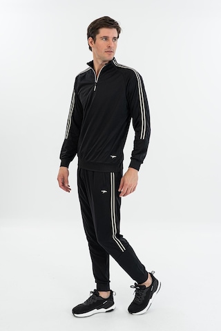 Maraton Comfort Erkek Dik Yaka Siyah- Sweatshirt Siyah-