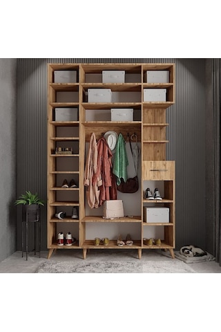 Açelya Portmanto Vestiyer Çam 160 CM M11