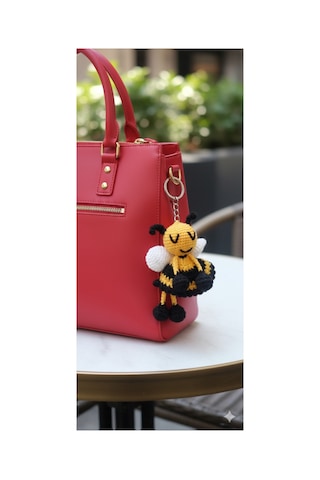 Arı Amigurumi Anahtarlık Sarı