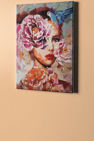 Webstyle Sayılarla Boyama Seti Kasnaklı Masal Kadın 50 X 65 Cm