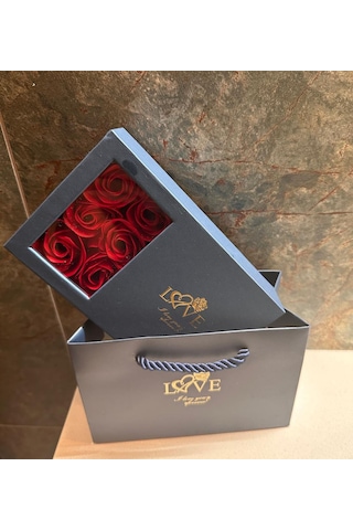 Kırmızı Gül Mücevher Kutusu & Lotus Kolye HEDİYELİ!
