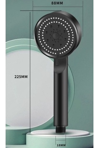Banyo Keyfi İçin 5 Kademeli Siyah Duş Başlığı Diğer