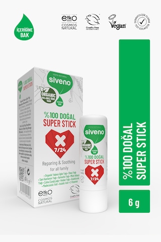 Siveno %100 Doğal Super Stick Anlık Yatıştırıcı Onarıcı Organik Yalancı İğde Yağlı 6 G
