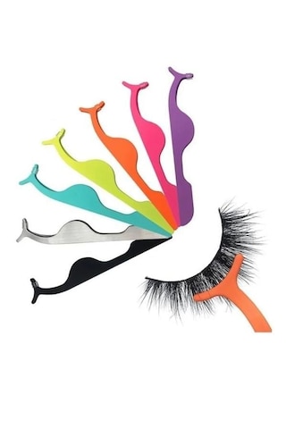 İpek Kirpik Seti Kirpik Tutucu Cımbızlı 2'li Set