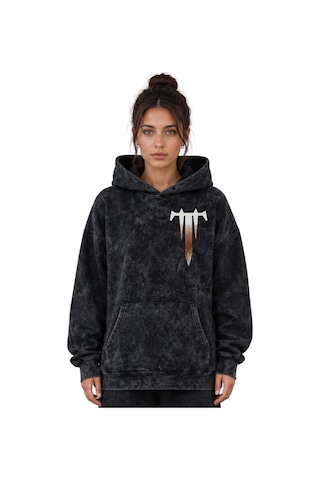Sevbano Trivium Rock Metal Müzik Grubu Baskılı Unisex Oversize Yıkamalı H Siyah