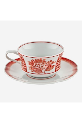 Turuncu Porselen Çay Fincanı 230 Ml
