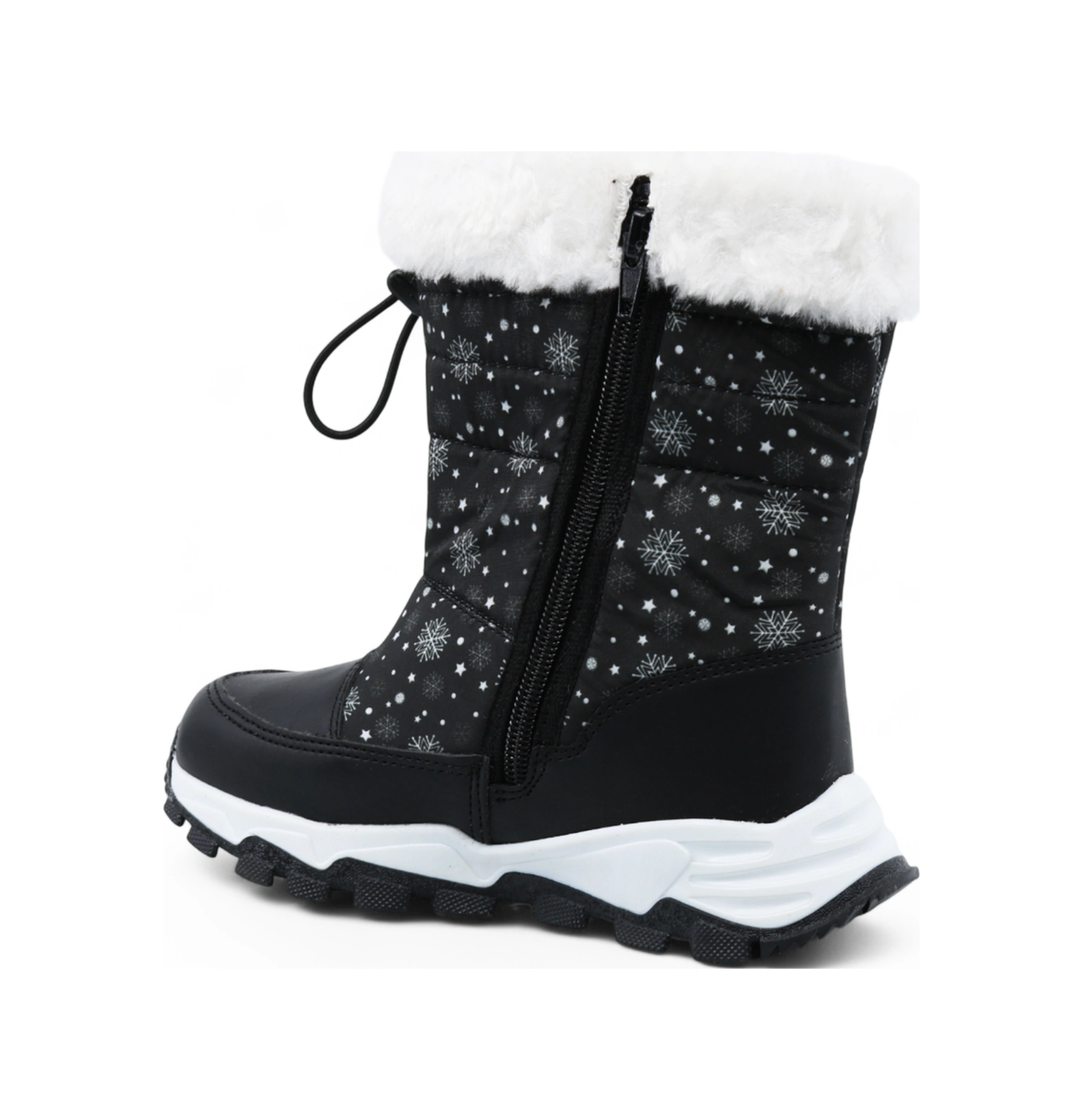 Khayt Leni Sıcak Astar Su Ve Soğuk Dayanıklı Ortopedik Kaymaz Taban Çocuk Bot Siyah