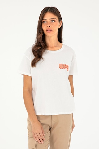 U.S. Polo Assn. Kadın Bisiklet Yaka Tişört 50286050-vr019 7489