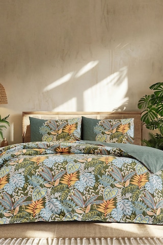 Doqu Home Jungle Muse Ranforce Solaris Nevresim Takımı Tek Kişilik Yeşil