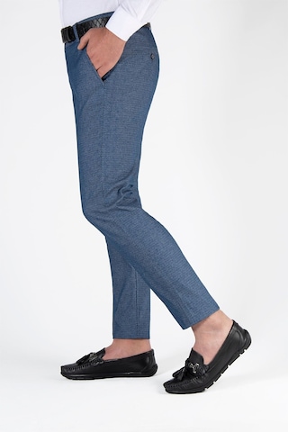 Terapi Men Erkek Mavi Slim Fit Italyan Kesim Keten Pantolon Mavi
