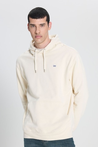 Lee Regular Fit Normal Kesim Pamuk Kapüşonlu Şardonlu Sweatshirt - L80yry Beyaz