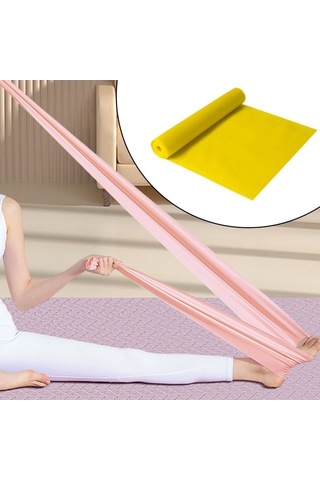 Pazly Sarı Sarı Jimnastik İçin Homyl Esneme Egzersiz Direnç Dans Bandı Fk Sarı