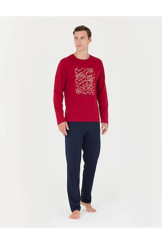 Pierre Cardin 6030 Uzun Kol Erkek Pijama Takımı V1 Bordo