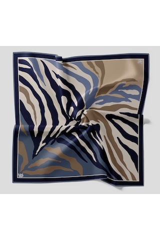 Levidor Kristal Eşarp Zebra Desen İndigo Mavi Levidor Kristal Eşarp Zebra Desen İndigo Mavi