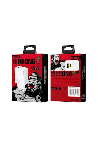 Ab Fiş Wk Wp-u64 45w Kinkong Flash Şarj Usb + Tip-c Portu Hızlı Şarj Cihazı Diğer
