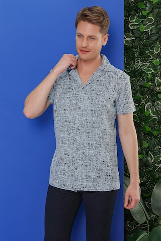 Efor G 1535 Slim Fit Mavi Klasik Gömlek Mavi